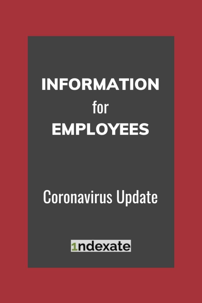 Information for Employees Coronavirus (pin). Photo credit © L Rowe 2020