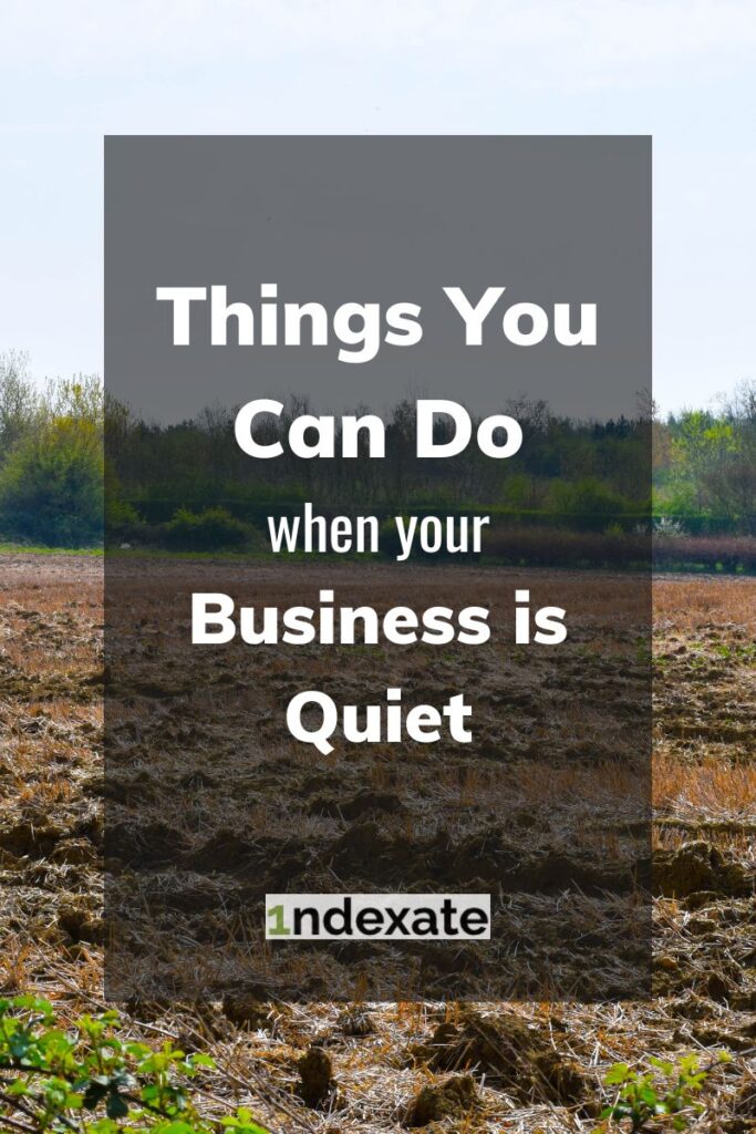 Things you can do when your business is quiet (pin). Photo credit © L Rowe 2020